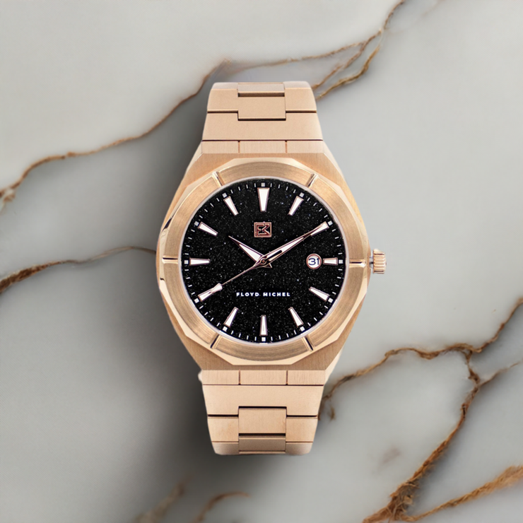 Aventurine Rose Gold Automatic Stainless Steel