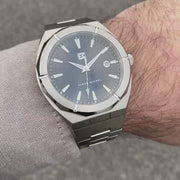 Aventurine Silver Automatic Stainless Steel