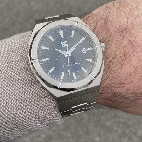 Aventurine Silver Automatic Stainless Steel